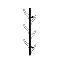 Entryway Mounted Accent Coat Rack, Mounted Rack For Bathroom In Black Black Particle Board