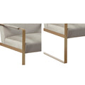 Accent Chair Beige Polyester