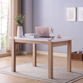 Modern Home White Tabletop Dining Table, White& Weathered White White Particle Board
