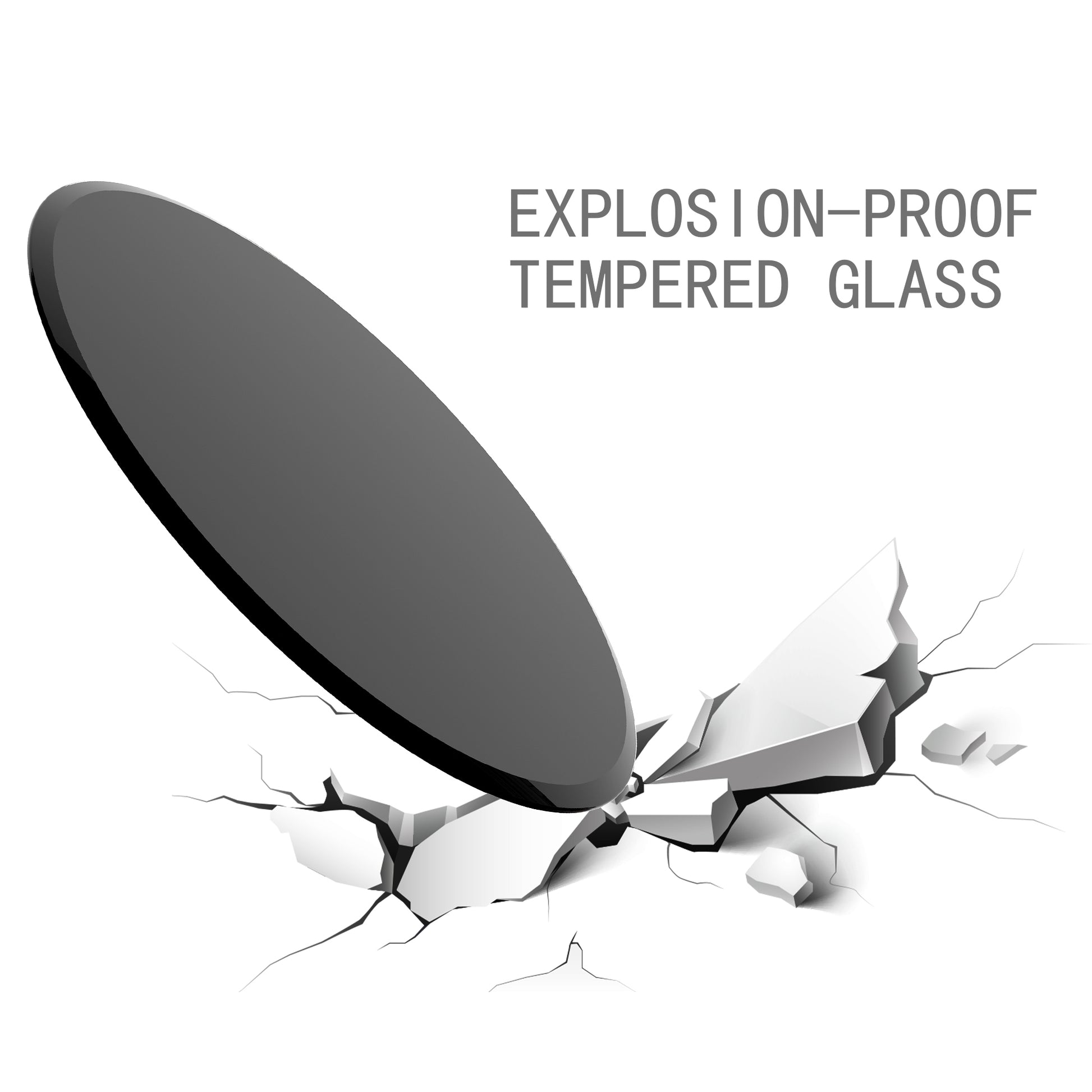 32" Inch Round Tempered Glass Table Top Black Glass 2 5 Inch Thick Beveled Polished Edge Black Tempered Glass