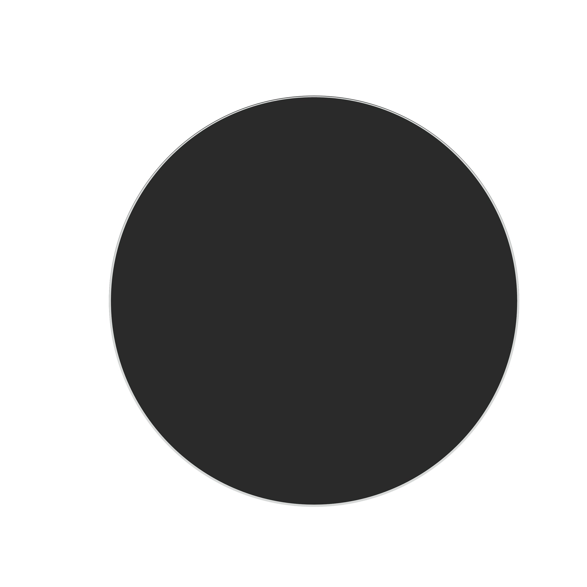30" Inch Round Tempered Glass Table Top Black Glass 1 4" Inch Thick Round Polished Edge Black Tempered Glass