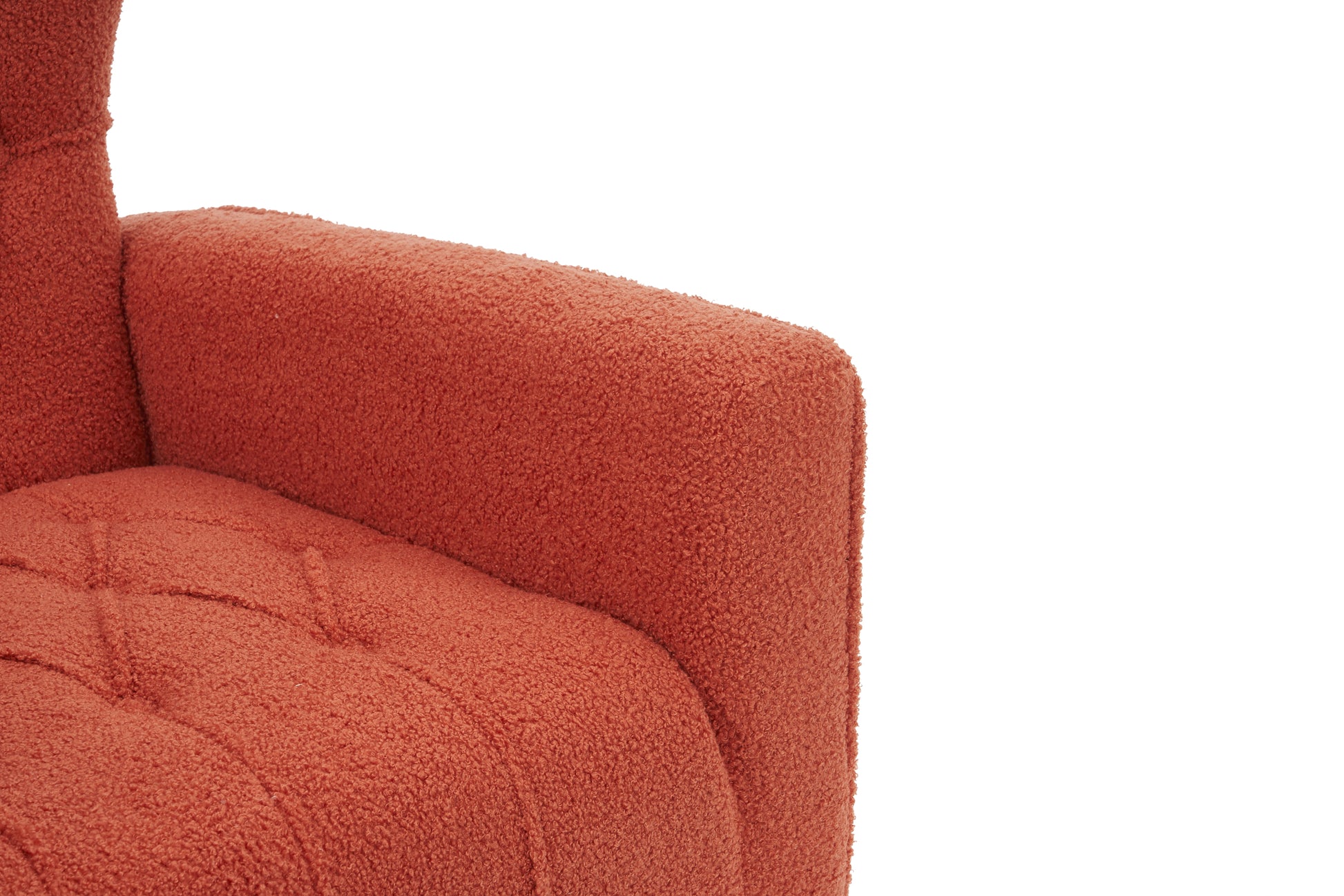Modern Accent Chair With Ottoman, Comfy Armchair For Living Room, Bedroom, Apartment, Office Brick Red Brick Red Primary Living Space Classic Polyester