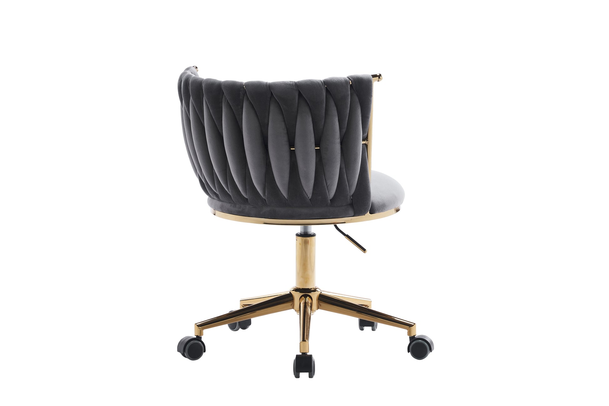 Office Desk Chair, Upholstered Home Office Desk Chairs With Adjustable Swivel Wheels, Ergonomic Office Chair For Living Room, Bedroom, Office, Vanity Study Dark Grey Dark Gray Office Modern Foam Velvet