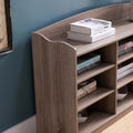 Wooden Shoe Storage Bench, Nine Storage Shelves, Entryway Organizer, Dark Taupe Taupe Particle Board