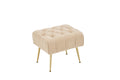 Modern Accent Chair With Ottoman, Comfy Armchair For Living Room, Bedroom, Apartment, Office Nude Cream Primary Living Space Classic Polyester