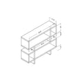 Four Compartment Modern Display Cabinet White White Particle Board