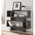 Four Compartment Modern Display Cabinet White White Particle Board