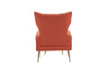 Modern Accent Chair With Ottoman, Comfy Armchair For Living Room, Bedroom, Apartment, Office Brick Red Brick Red Primary Living Space Classic Polyester