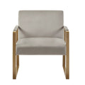 Accent Chair Beige Polyester