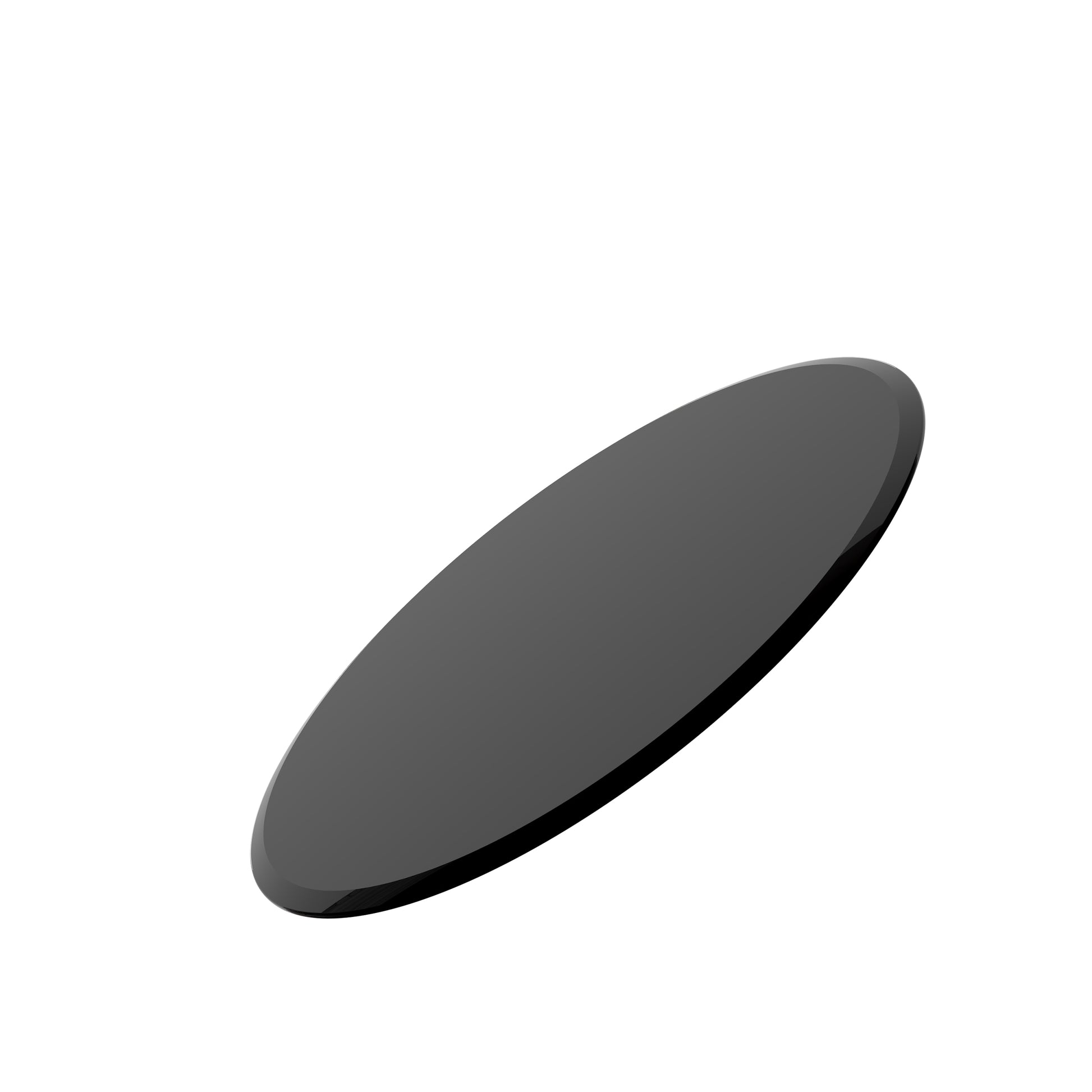 38.6" Inch Round Tempered Glass Table Top Black Glass 2 5" Inch Thick Beveled Polished Edge Black Tempered Glass