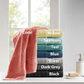 Super Soft Cotton Quick Dry Bath Towel 6 Piece Set Black Cotton