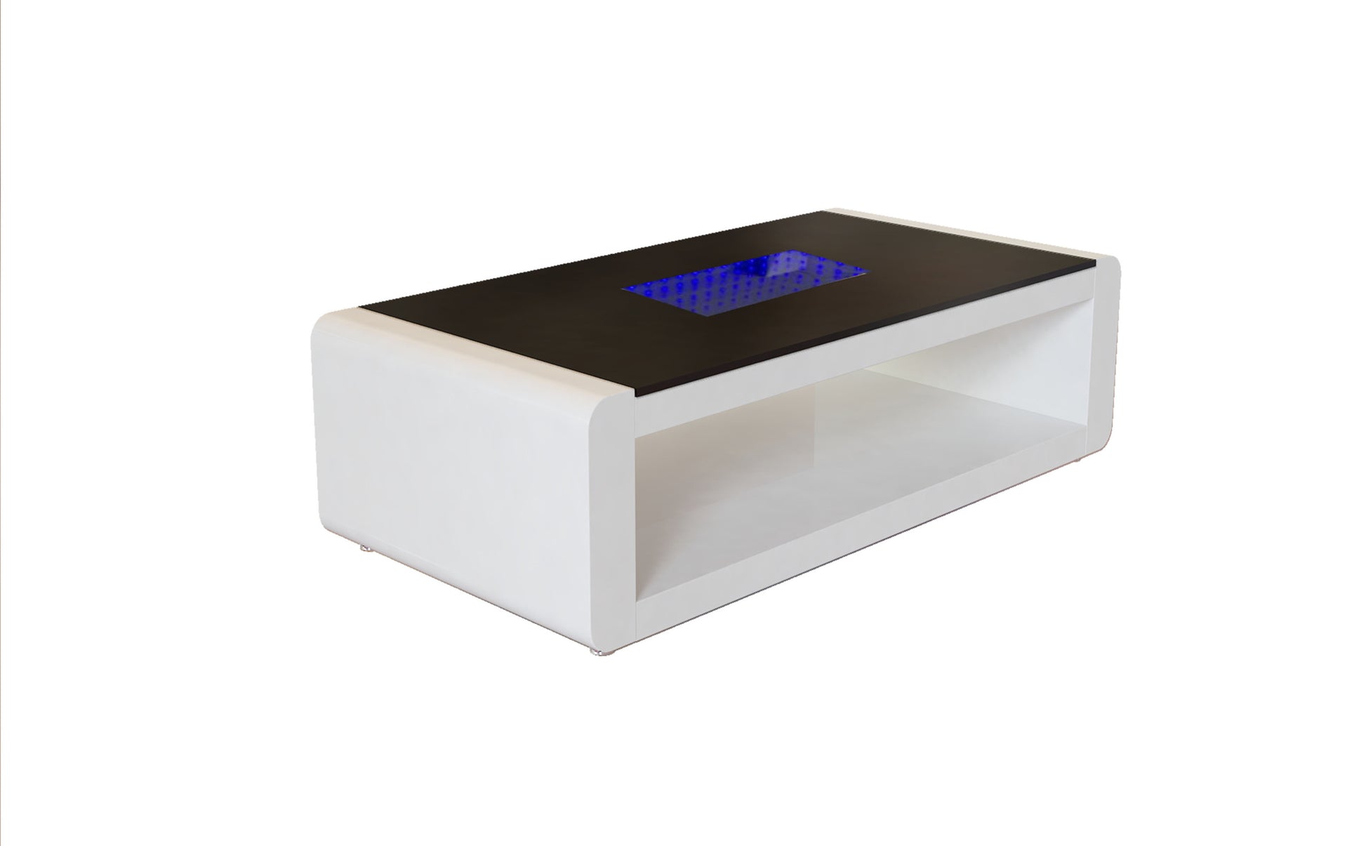 Modern And Contemporary Chelsea Coffe Table With Led Lights White White Primary Living Space Contemporary,Modern Solid Wood Mdf