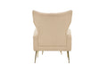 Modern Accent Chair With Ottoman, Comfy Armchair For Living Room, Bedroom, Apartment, Office Nude Cream Primary Living Space Classic Polyester