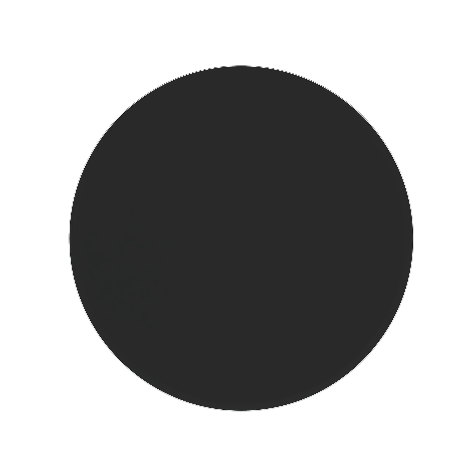 24" Inch Round Tempered Glass Table Top Black Glass 2 5 Inch Thick Beveled Polished Edge Black Tempered Glass