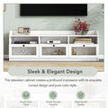 Sleek & Modern Design Tv Stand With Acrylic Board Door, Chic Elegant Media Console For Tvs Up To 65