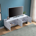 Side Credenza With 4 Doors, Storage Cabinets, 60