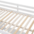 Full Over Full Bunk Bed With Desk, White White Solid Wood Mdf