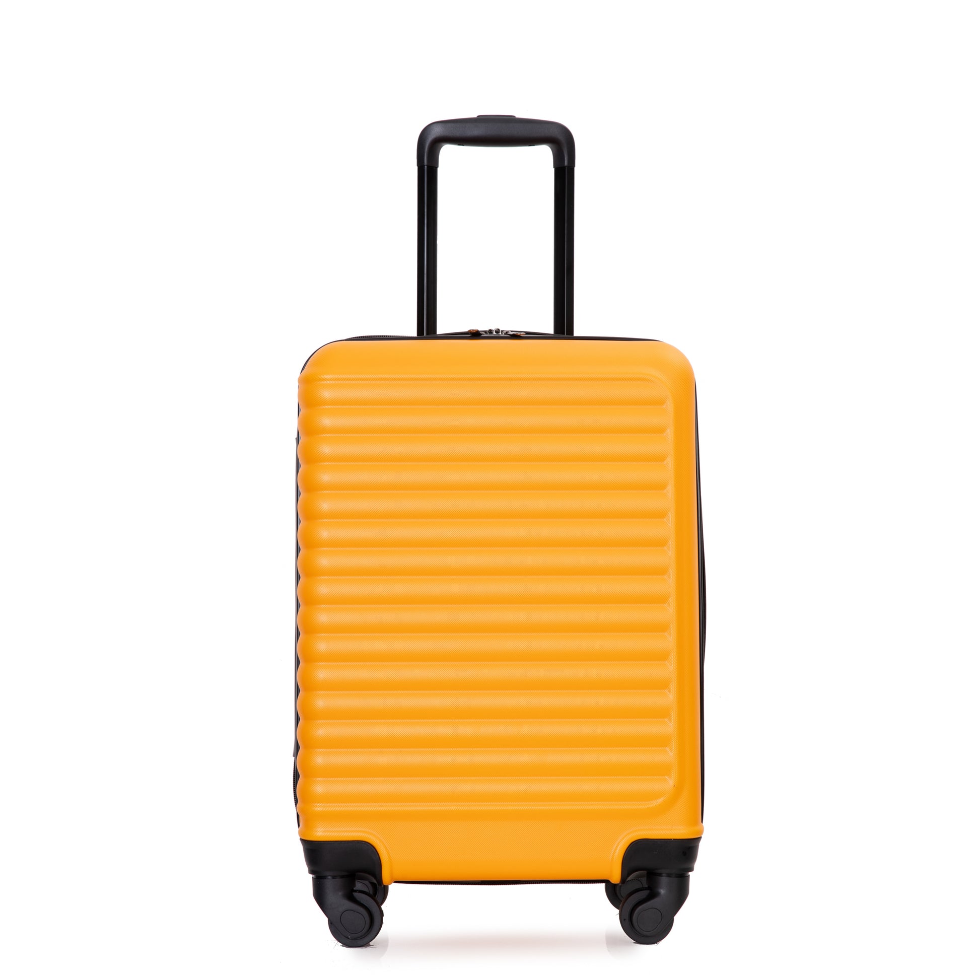 20" Carry On Luggage Lightweight Suitcase, Spinner Wheels, Orange Orange Abs