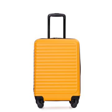 20" Carry On Luggage Lightweight Suitcase, Spinner Wheels, Orange Orange Abs