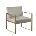 Accent Chair Beige Polyester