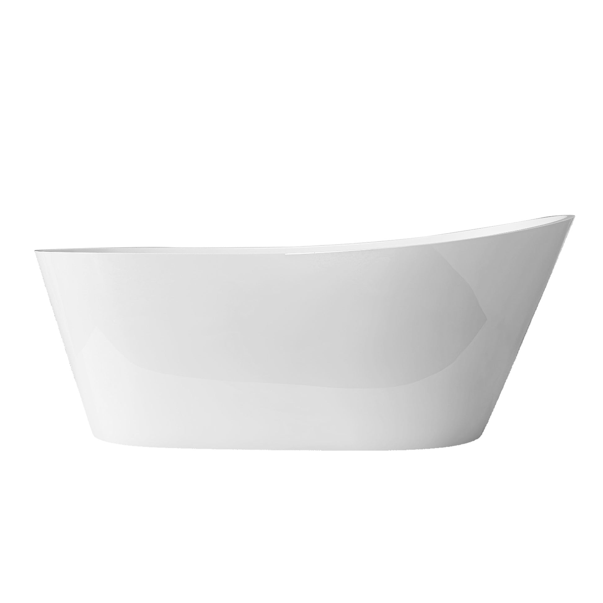 59" Acrylic Free Standing Tub Classic Oval Shape Soaking Tub, Adjustable Freestanding Bathtub With Integrated Slotted Overflow And Chrome Pop Up Drain Anti Clogging Gloss White Gloss White Oval Bathroom Freestanding Tubs Polished 59 61 In Modern Soaking