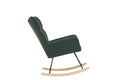 Rocking Chair Nursery, Solid Wood Legs Reading Chair With Teddy Fabric Upholsterednap Armchair For Living Rooms, Bedrooms, Offices, Best Gift,Emerald Teddy Fabric Emerald Primary Living Space Modern Rocking Chairs Polyester