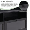 Sleek & Modern Design Tv Stand With Acrylic Board Door, Chic Elegant Media Console For Tvs Up To 65