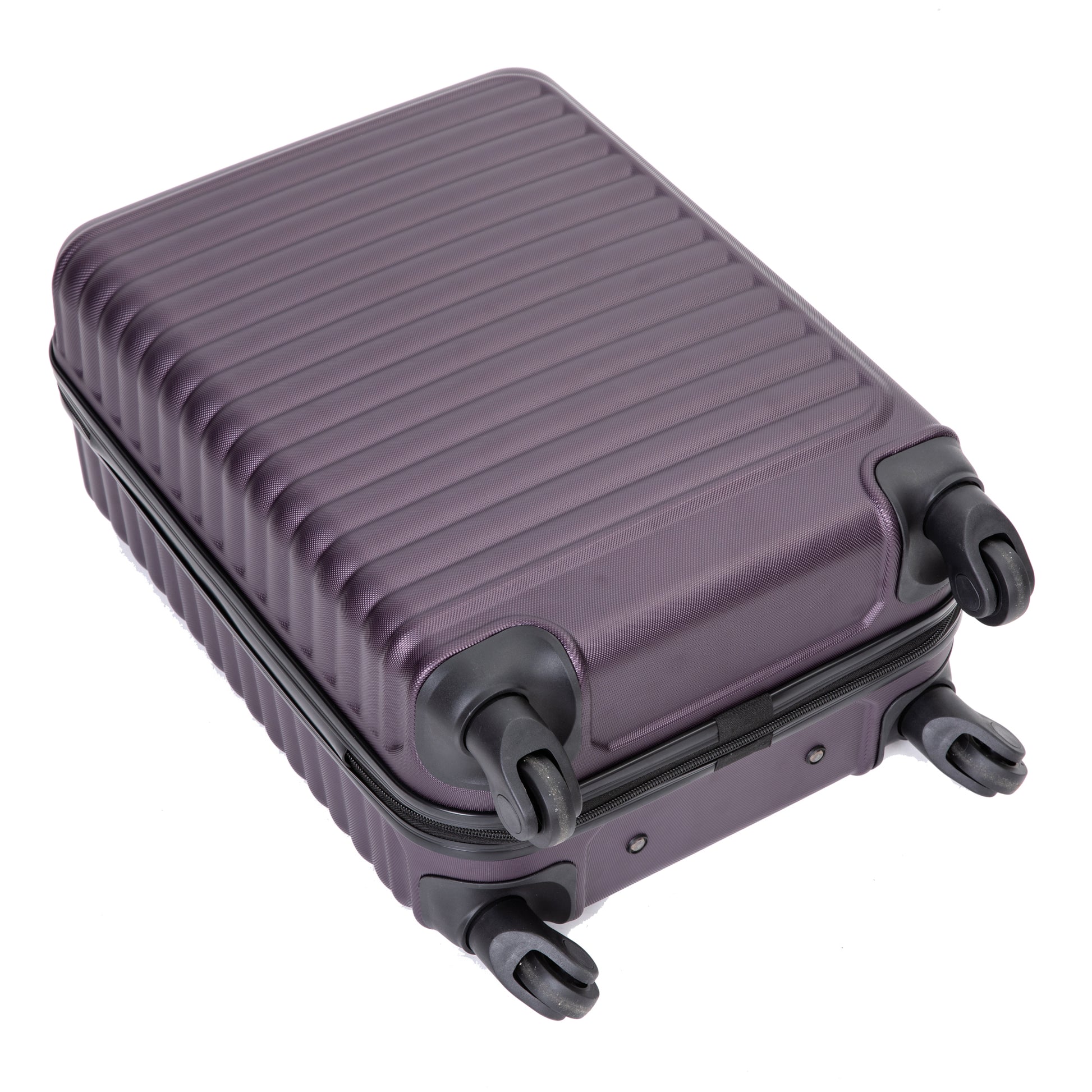 20" Carry On Luggage Lightweight Suitcase, Spinner Wheels, Purple Purple Abs