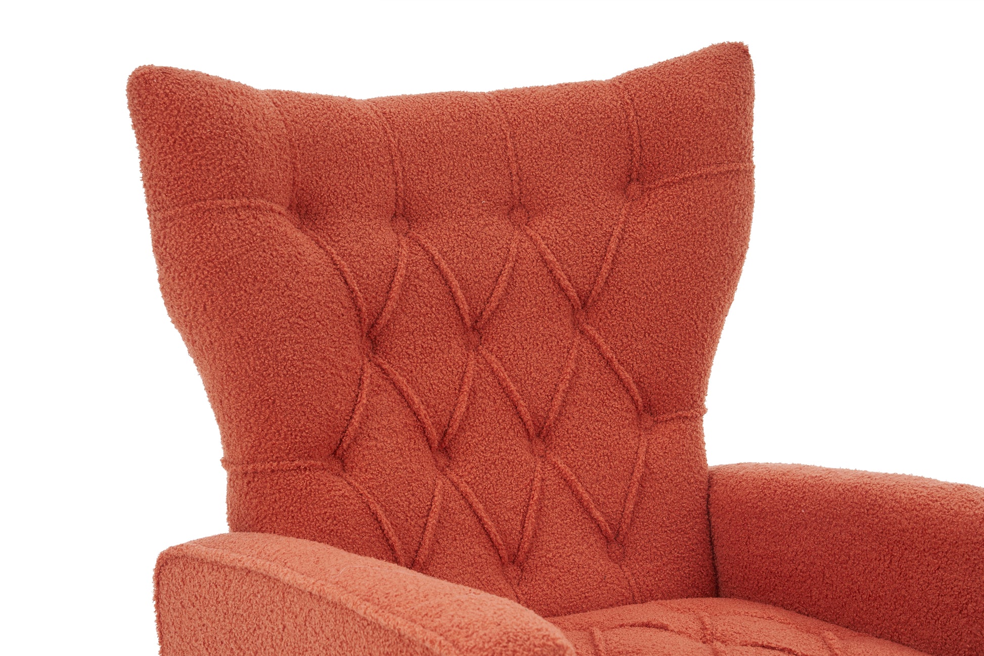 Modern Accent Chair With Ottoman, Comfy Armchair For Living Room, Bedroom, Apartment, Office Brick Red Brick Red Primary Living Space Classic Polyester