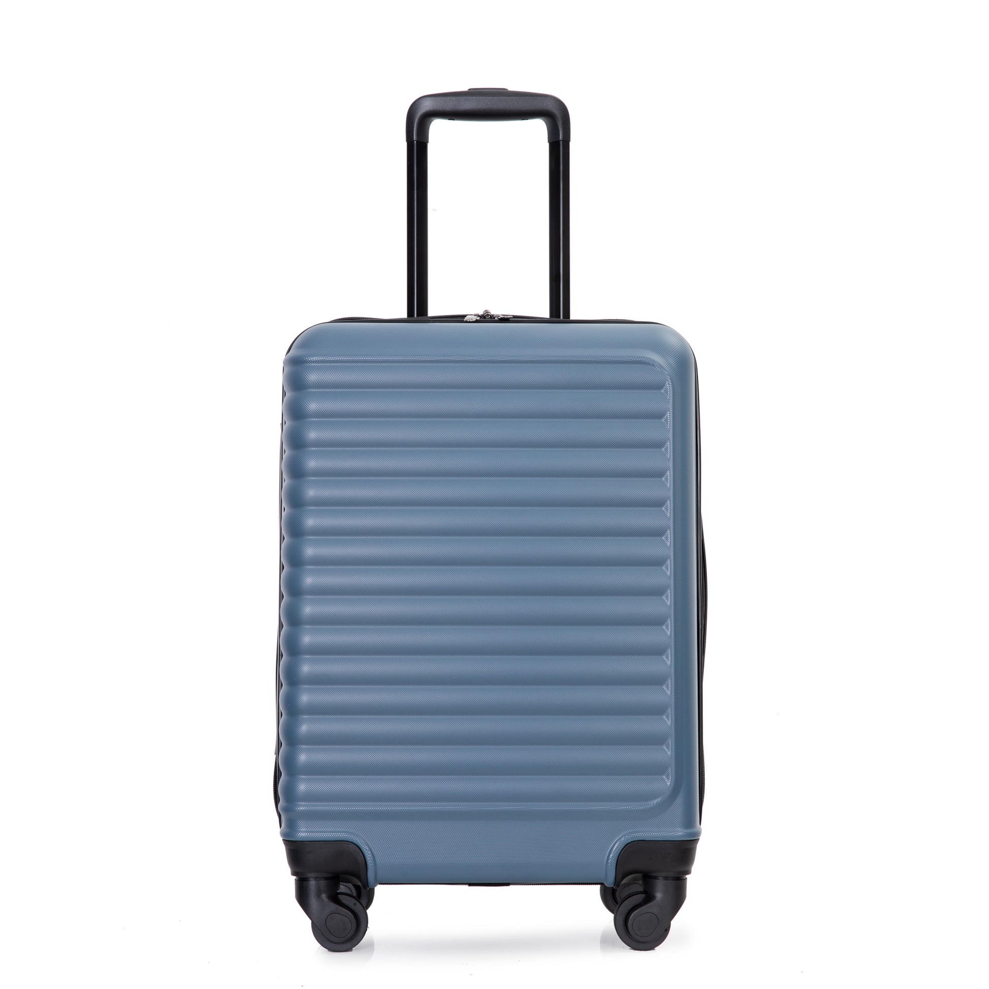 20" Carry On Luggage Lightweight Suitcase, Spinner Wheels, Blue Blue Abs