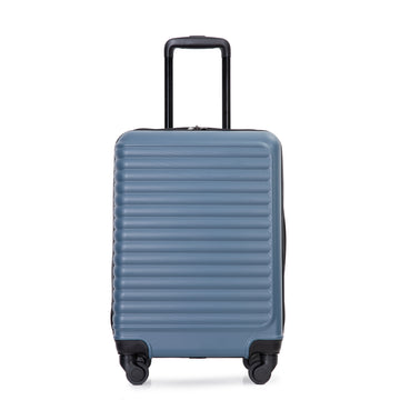 20" Carry On Luggage Lightweight Suitcase, Spinner Wheels, Blue Blue Abs