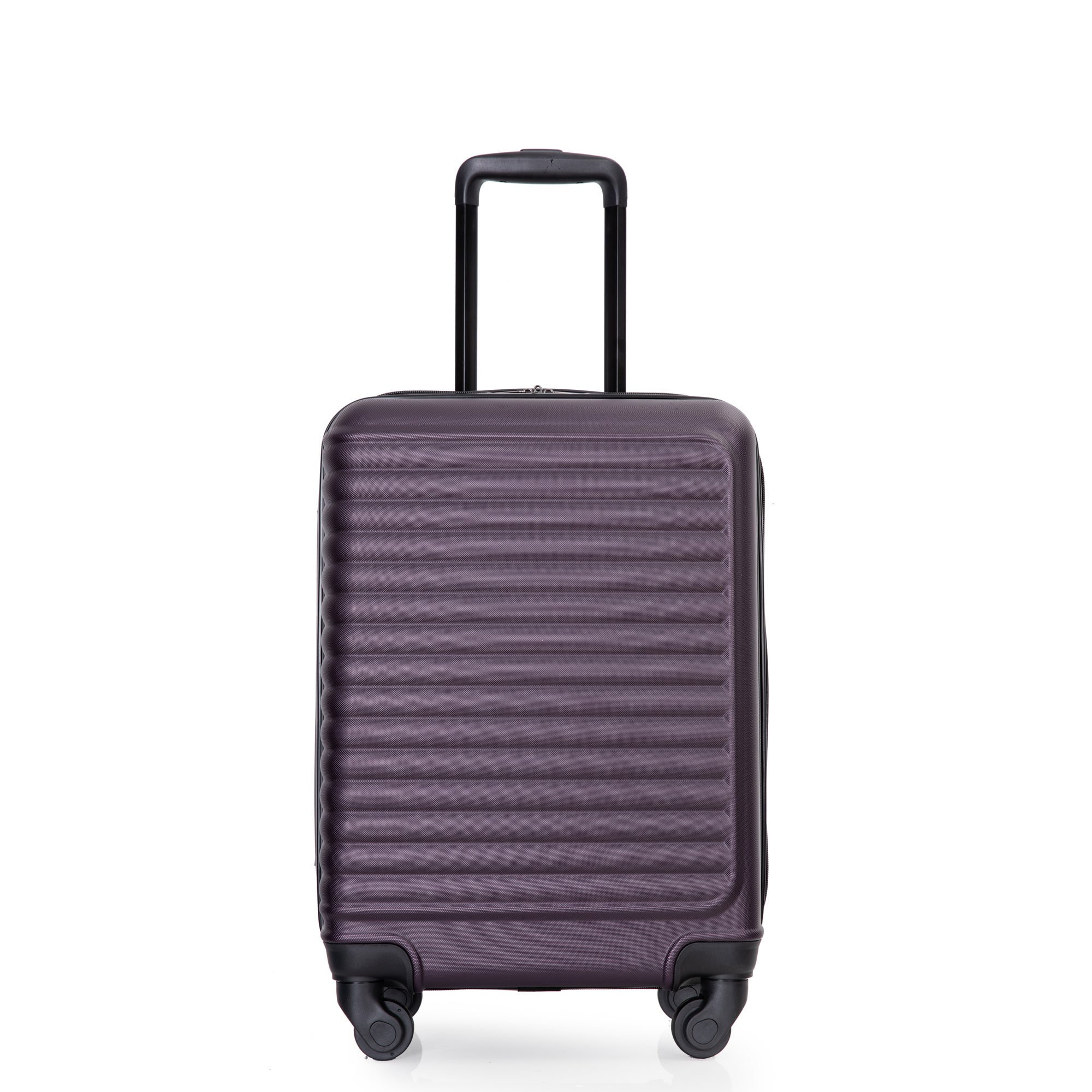 20" Carry On Luggage Lightweight Suitcase, Spinner Wheels, Purple Purple Abs