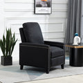 Coolmore Modern Comfortable Upholstered Leisure Chair Recliner Chair For Living Room Black Velvet