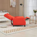 Coolmore Modern Comfortable Upholstered Leisure Chair Recliner Chair For Living Room Red Linen