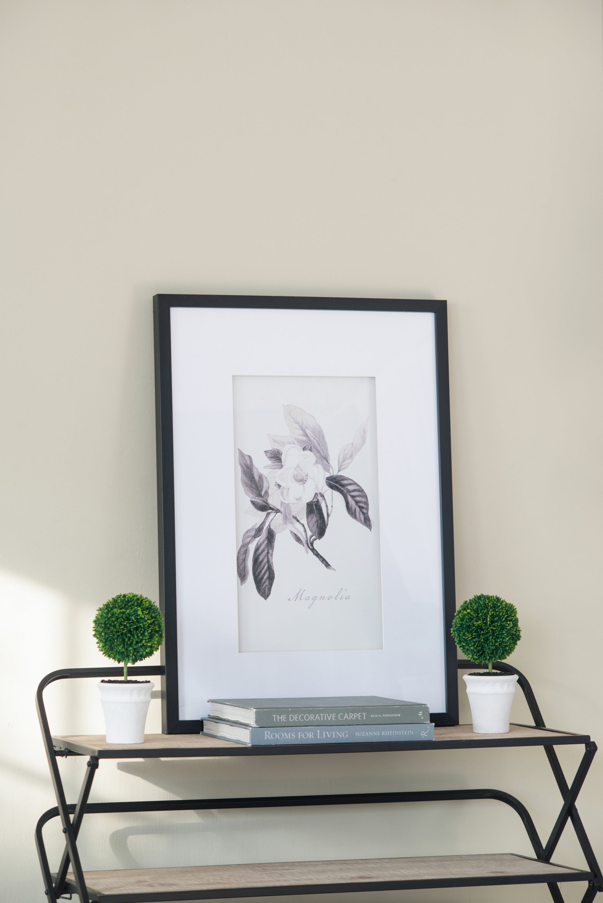 Set Of 4 Botanical Wall Art Prints, Home Decor For Living Room, Dining Room, Bedroom, Hallway, 20" X 28" White Black Plastic