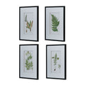 Set Of 4 Botanical Black And White Fern Wall Artwall Decor For Living Room Dining Room Entryway, 20