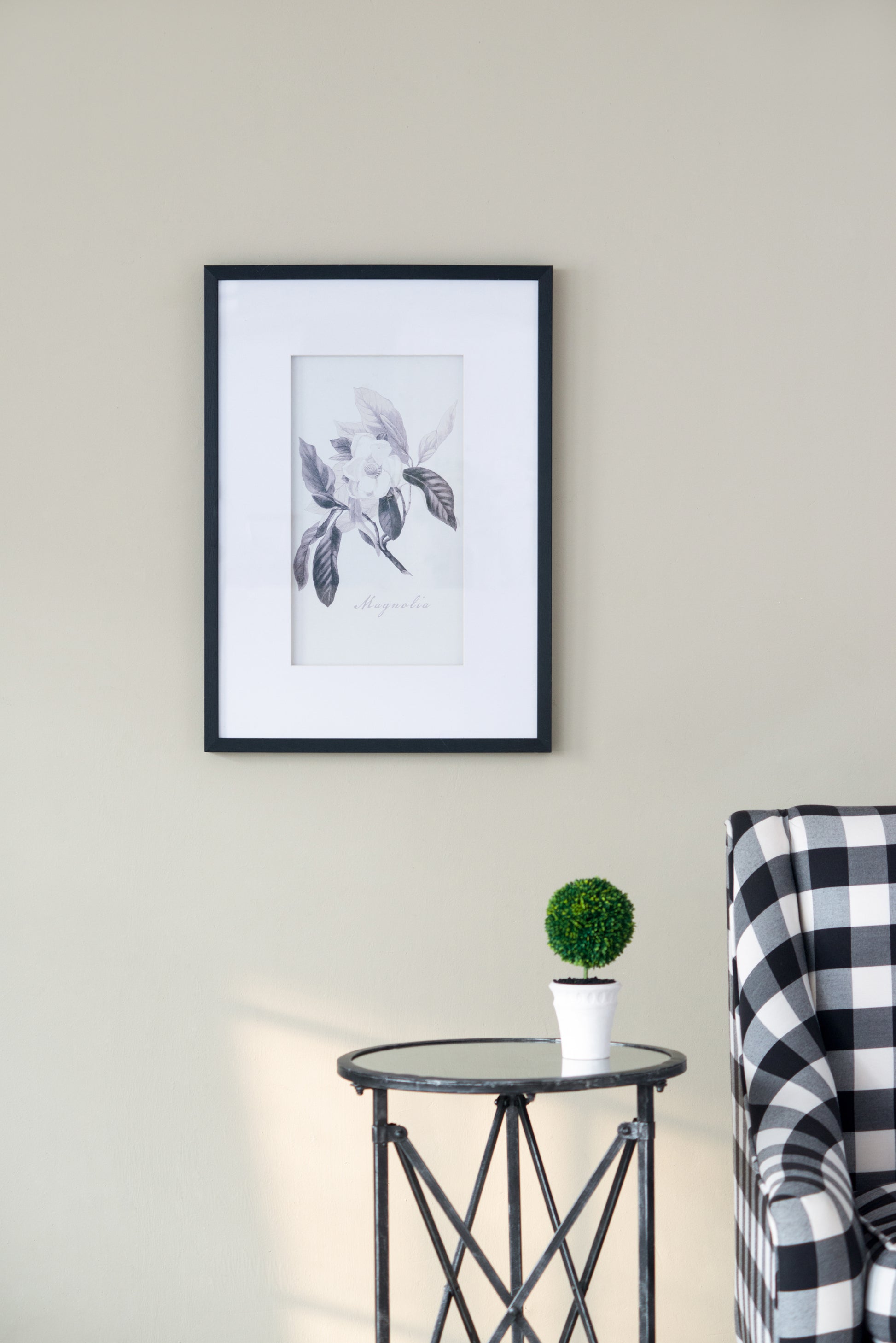 Set Of 4 Botanical Wall Art Prints, Home Decor For Living Room, Dining Room, Bedroom, Hallway, 20" X 28" White Black Plastic