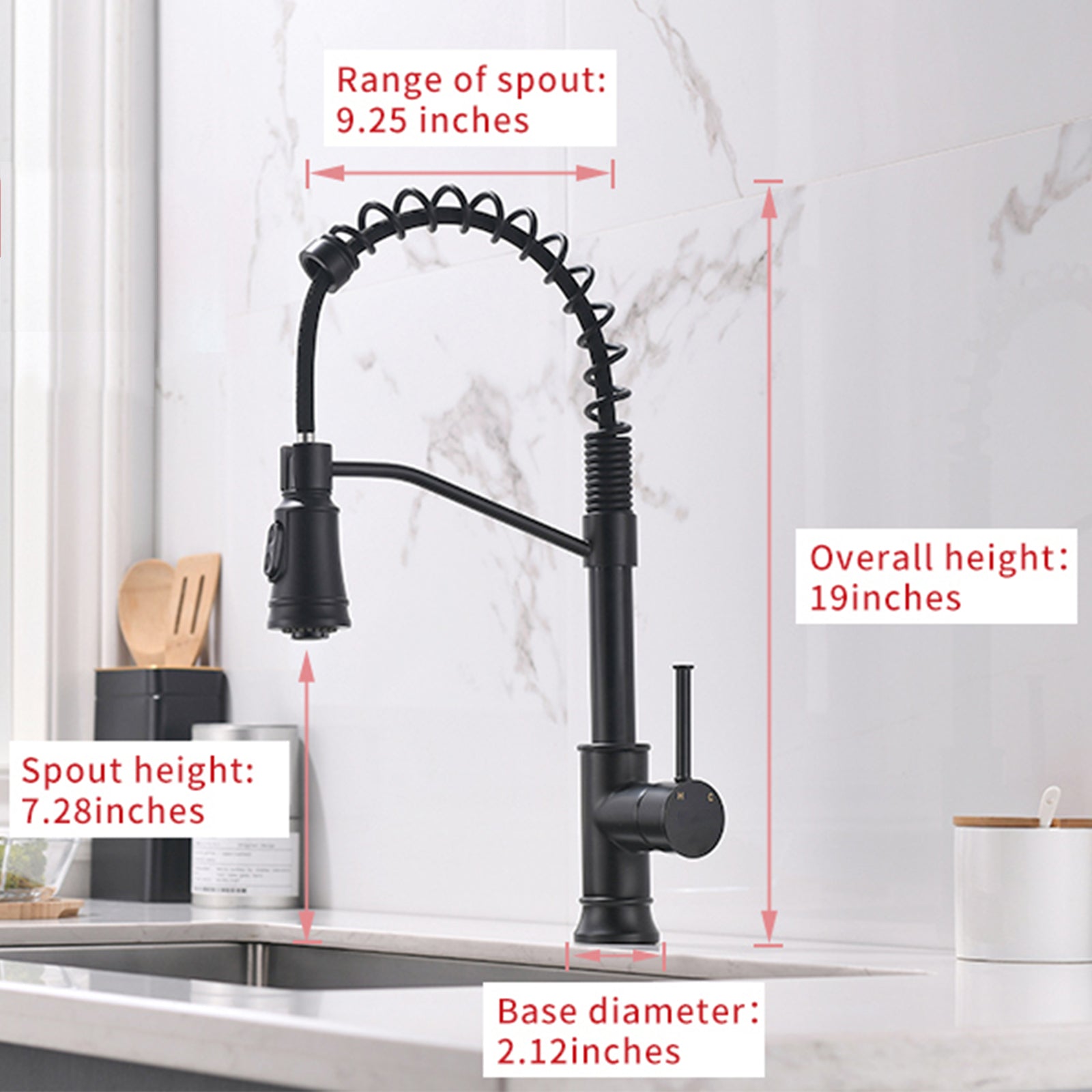 Kitchen Faucet With Pull Out Sprayer Black Stainless Steel Single Handle Kitchen Sink Faucets Black Kitchen Contemporary Ceramic Brass