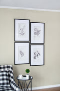 Set Of 4 Botanical Wall Art Prints, Home Decor For Living Room, Dining Room, Bedroom, Hallway, 20