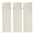 Set Of 3 Large White Wall Art Panel, Rectangle Wall Sculpture, Wall D Cor For Living Room Dining Room Office Bedroom, 21