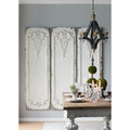Set Of 3 Large White Wall Art Panel, Rectangle Wall Sculpture, Wall D Cor For Living Room Dining Room Office Bedroom, 21
