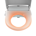 Elongated Smart Toilet Seat With Warm Air Dryer Warm Water And Night Light White Polypropylene