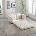 3 Fold Sofa,Convertible Futon Couch Sleeper Sofabed,Space Saving Seat,Pull Out Couch Bed For Living Room,Dark Gray & Light Gray & Beige,Velvet Linen Fabric Beige Velvet Wood Primary Living Space Medium Soft Loose Back Modern Square Arms Velvet 2 Seat