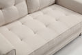 3 Fold Sofa,Convertible Futon Couch Sleeper Sofabed,Space Saving Seat,Pull Out Couch Bed For Living Room,Dark Gray & Light Gray & Beige,Velvet Linen Fabric Beige Velvet Wood Primary Living Space Medium Soft Loose Back Modern Square Arms Velvet 2 Seat