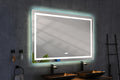 Bathroom Led Mirror Is Multi Functional And Each Function Is Controlled By A Smart Touch Button. White Aluminium