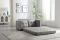 3 Fold Sofa,Convertible Futon Couch Sleeper Sofabed,Space Saving Seat,Pull Out Couch Bed For Living Room,Dark Gray & Light Gray & Beige,Velvet Linen Fabric Light Gray Velvet Wood Primary Living