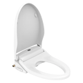 Elongated Smart Toilet Seat With Warm Air Dryer Warm Water And Night Light White Polypropylene