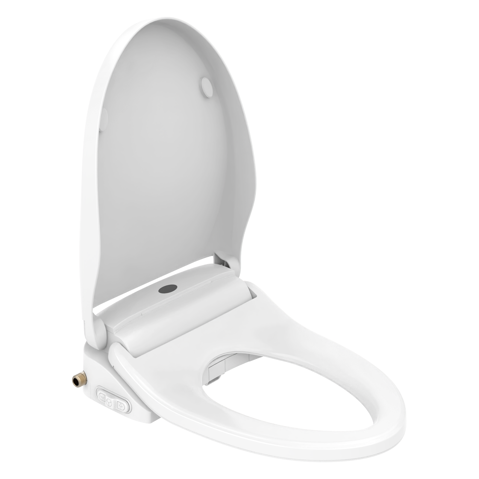 Elongated Smart Toilet Seat With Warm Air Dryer Warm Water And Night Light White Polypropylene