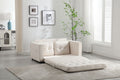 3 Fold Sofa,Convertible Futon Couch Sleeper Sofabed,Space Saving Seat,Pull Out Couch Bed For Living Room,Dark Gray & Light Gray & Beige,Velvet Linen Fabric Beige Velvet Wood Primary Living Space Medium Soft Loose Back Modern Square Arms Velvet 2 Seat