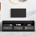 Sleek & Modern Design Tv Stand With Acrylic Board Door, Chic Elegant Media Console For Tvs Up To 65